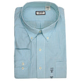 NWT IZOD Men Long Sleeve Gingham Plaid Shirt Soft 100% Cotton Size 2XL XXL $55