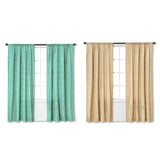 NEW Threshold One Window Treatment Panel Tan/Green Greek Key 54"x84" Curtain