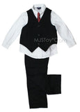 NWT Cherokee Boy Complete Dressy Outfit Vest/Pants/Long Sleeve Shirt Cute 3/4 Pc