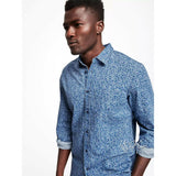 NWT Old Navy Men's Stylist Slim-Fit Twill Blue Traveler Comfortable Shirt L/XL