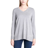 NWT DKNY Jeans Super Soft Women Lightweight Pullover V-Neck Tunic Sweater Size S