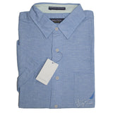 NWT Nautica Men Shirt Linen/Cotton Regular Fit Short Sleeve Pointed Collar M-2XL
