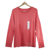 Eddie Bauer Women's Long Sleeve Scoop/V-Neck Cotton Slim Tee T-Shirt