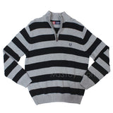 CHAPS by Ralph Lauren Men 100% Cotton 1/4 Zip Pullover Sweater StripesSweae