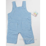 NWT Yite Bub by MOM Designs 100% Cotton Baby Boy Overall Blue 2 Front Pockets