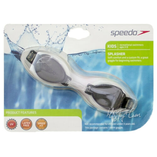 NEW Speedo Kids SPLASHER Swimming Goggles ages 3-8 Swim Goggle UV Spee ...