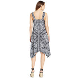 NWT Style & Co. Come Together Print V-neck Sleeveless Handkerchief-Hem Dress