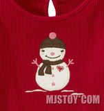NWT GYMBOREE Snowman Double Sleeve Thermal T-Shirt 3-6M Alpine Sweetie