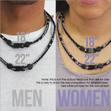NEW Phiten Series One Aqua Metal Infused Necklace Titanium S1 Size 18" Blue