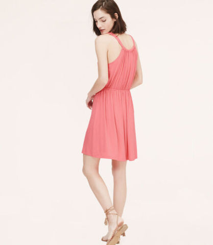 ann taylor loft pink dress New NWT Women's Ann Taylor Loft Plus Floral Short Sleeve Dress Midi Pink Size 20