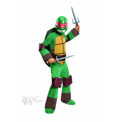 NWT TMNT Teenage Mutant Ninja Turtle Deluxe 8 Piece RAPHAEL Boy Muscle Costume L