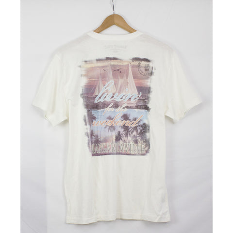 Jimmy Buffett's Margaritaville 100% Cotton T-Shirt "Livin For The Weekend" Tee