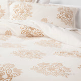 Threshold Trade Medallion Linen Cotton Blend 3 Pc Duvet Cover Set FULL/QUEEN
