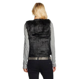 Mossimo Supply Co Women's Cropped Black Faux Fur Soft Luxurious Stylist Vest