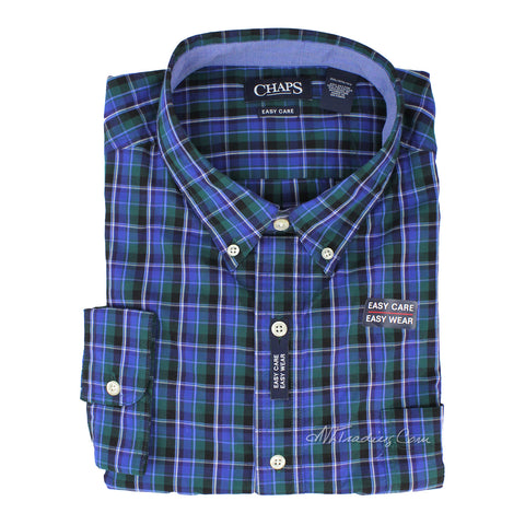 Chaps Brand Chaps Button Down Long Sleeve Chaps By Ralph Lauren Men's Easy Care Long Sleeve Classic Plaid Woven Shirt Green 3XL Chaps Brand Chaps Button Down Long Sleeve Chaps By Ralph Lauren Men's Easy Care Long Sleeve Classic Plaid Woven Shirt Green 3XL