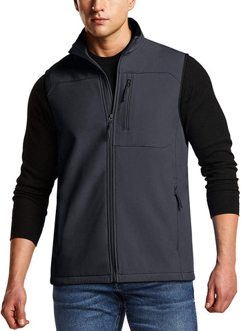 TSLA Men's Softshell Full-Zip Windbreaker TESLA Outdoor Sport Vest