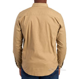 Coleman Long Sleeve Button Front Stretch Canvas Khaki Shirt