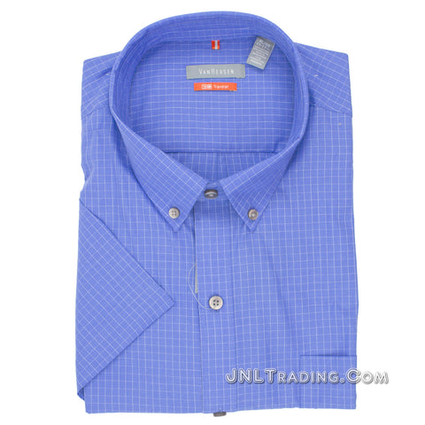 Van Heusen Traveler Men's Plaid Short Sleeve Button Up Shirt Van Heusen Traveler Men's Plaid Short Sleeve Button Up Shirt