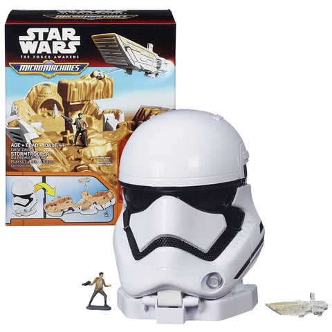 Hasbro Year 2015 Star Wars Micromachines The Force Awakens Series FIRST ORDER STORMTROOPER Playset with Poe Dameron and 1st Order Transporter Microfigures