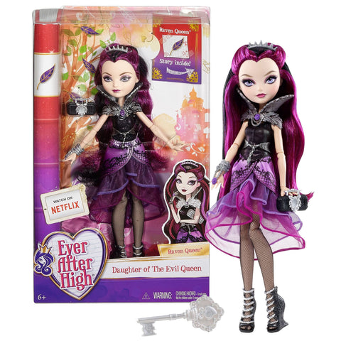 Mattel Year 2015 Ever After High Rebel Series 11 Inch Doll Set - Daughter of the Evil Queen RAVEN QUEEN (BBD42) with Purse, Hairbrush and Doll Stand