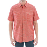 Woolrich Men's Short Sleeve Button Down Cotton Woven Classic Fit ATLAS Shirt