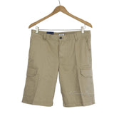IZOD Men Flat Front Cargo Shorts Pants 100% Cotton 10.5" inseam