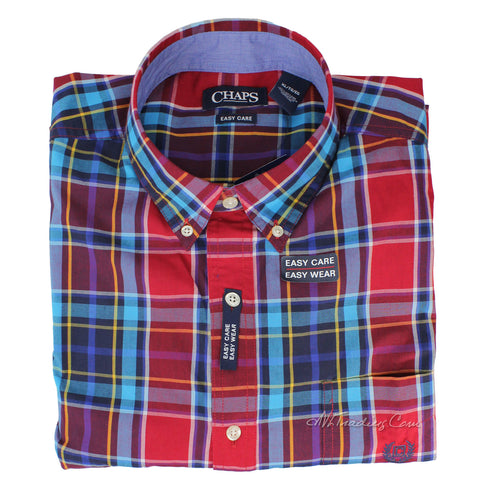 Chaps by Ralph Lauren Men's Easy Care Long Sleeve Classic Plaid Woven Shirt Green / 3XL Chaps by Ralph Lauren Men's Easy Care Long Sleeve Classic Plaid Woven Shirt Green / 3XL