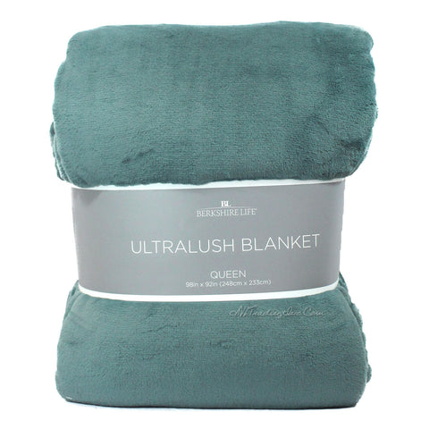 Berkshire Life Ultralush Velvety Soft Plush Warmest Blanket Green (Queen)