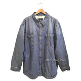 LEE Sherpa Lined Blue/Black Denim Durable Warm Shirt Jacket