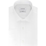 Calvin Klein Steel+ Men's White Dress Shirt Regular Fit French Cuff Non Iron