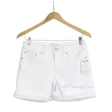 Women Seven7 Embroidered Pocket Stretch Denim Roll-up/down Jean Shorts 4-16