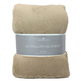 Berkshire Life Ultralush Velvety Soft Plush Warmest Blanket Queen (Tan)