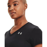 NWT UNDER ARMOUR WOMEN'S TECH HEAT GEAR V-NECK SHORT-SLEEVE LOOSE T-SHIRT XL