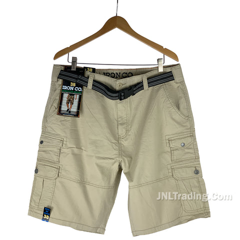 Iron Co. Men's Belted Stretch Cargo Short
