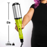 BedHead Wave Artist Ceramic Deep Hair Waver Combat Frizz Add Massive Shine-Green (OPEN BOX)