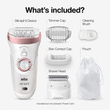 Braun Silk-épil 9 9-720 Wet/Dry Rechargeable Hair Removal Epilator Shaver (OPEN BOX)