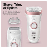 Braun Silk-épil 9 9-720 Wet/Dry Rechargeable Hair Removal Epilator Shaver (OPEN BOX)