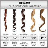 Conair Double Ceramic Curling Iron 1 1/2" Barrel Clip Instant Heat up Soft Wave (OPEN BOX)