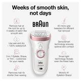 Braun Silk-épil 9 9-720 Wet/Dry Rechargeable Hair Removal Epilator Shaver (OPEN BOX)