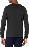 Tommy Hilfiger Men's Long Sleeve Cotton T Shirt with front pocket Black 2XL