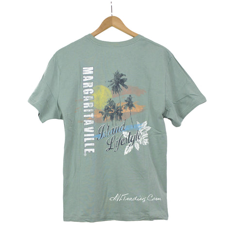 Jimmy Buffett's Margaritaville Island LifeStyle Green Cotton T-Shirt  Tee