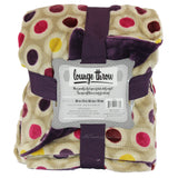 Warm Super luxurious Soft Lounge Throw Blanket Dots Purple 60"x70"