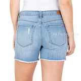 Seven7 Ladies 5" inseam Fray Hem Denim Weekend Short Light/Dark Wash $59