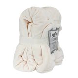 Warm Super luxurious Soft Lounge Throw Blanket Oversized Ivory 60"x70"