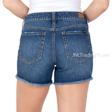 Seven7 Ladies 5" inseam Fray Hem Denim Weekend Short Light/Dark Wash $59