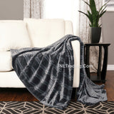 Life Comfort LUXE Velvet Throw Ultra Soft Warm Plush Blanket Elegant Style