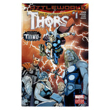 Hasbro Year 2015 Marvel Legends Special Edition Comic Book Series 2 Pack 4-1/2 Inch Tall Action Figure - DEFENDERS OF ASGARD with MARVEL'S ODINSON, THOR, Battle Axe, Mjolnir Hammer and Comic Book