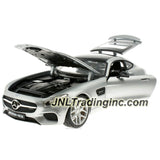 Maisto Special Edition Series 1:18 Scale Die Cast Car - Silver Color Sports Coupe MERCEDES BENZ AMG GT with Base (Car Dimension:9-1/2" x 4" x 2-1/2")
