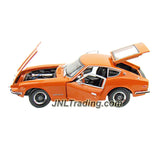 Maisto Special Edition Series 1:18 Scale Die Cast Car Set - Orange Classic Sports Coupe 1971 Nissan DATSUN 240Z with Base (Dim: 9" x 3-1/2" x 2-1/2")