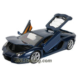 Maisto Special Edition Series 1:18 Scale Die Cast Car - Navy Blue Sports Car LAMBORGHINI AVENTADOR COUPE with Display Base (Dimension: 9" x 4" x 2-1/2")